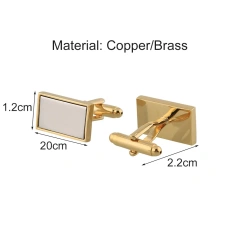 Wholesale Personalized Cufflinks And Tie Clip Chain Cufflinks Gold Blank Luxury Cufflinks For Men