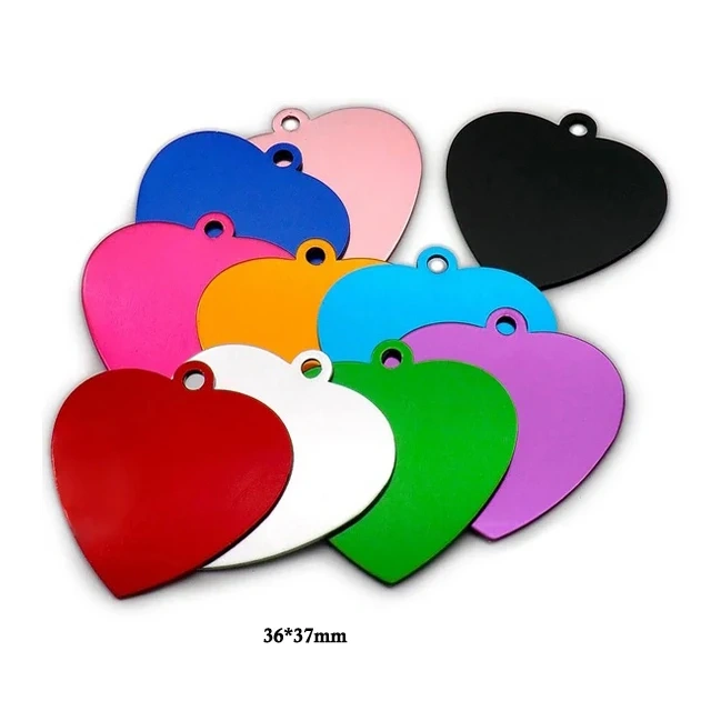 Personalized Customized Name Phone NO. ID Tags With Air Tag Holder Cat Charm Pet Supplies Aluminum Keyrings Heart Shape Label