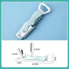 Promotion Wine Bottle Opener Key Ring Multifunction Beer Bottle Opener Leather Stainless Steel Bottle Opener