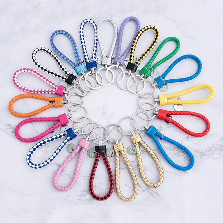 Diy Leather Keyring For Toys Garment Bags Accessories PVC Rubber Key Ring Wholesale Car Key Chain Promotional Keychain