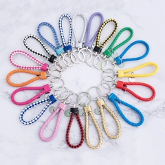 Diy Leather Keyring For Toys Garment Bags Accessories PVC Rubber Key Ring Wholesale Car Key Chain Promotional Keychain