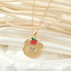 Personalized Charm Enamel Initial Necklace For Men Custom Heart Layered Fashion Necklace Name Letter Pendants For Necklace Set