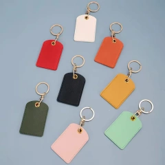 Personalized Heart PU Leather Keychain For Car Custom Logo Cute Faux Leather Key Ring For Promotion Premium PU Key Chain