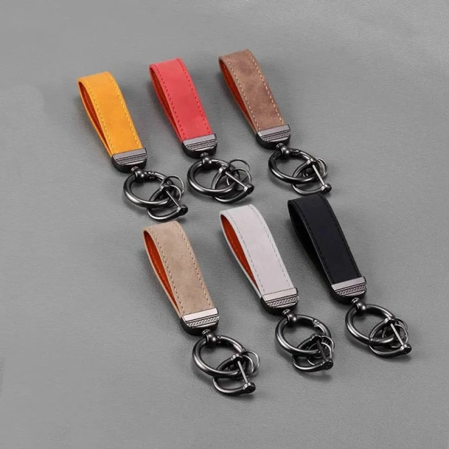 Promotional PU Leather Keychain Car Leather Keyring Manufacturer Custom Brand Logo Name Souvenir Key chain Wholesale