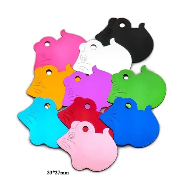 Custom Stainless Steel Pet ID Cat Tag Name Dog Collar Tag Heart Name Phone Double Side Anti-Lost Pet Plate Keychain Keyring