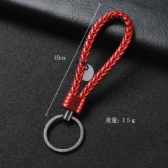 Custom Logo Gun Car Braided Woven Rope Promotion Gifts  Key Chain Leather