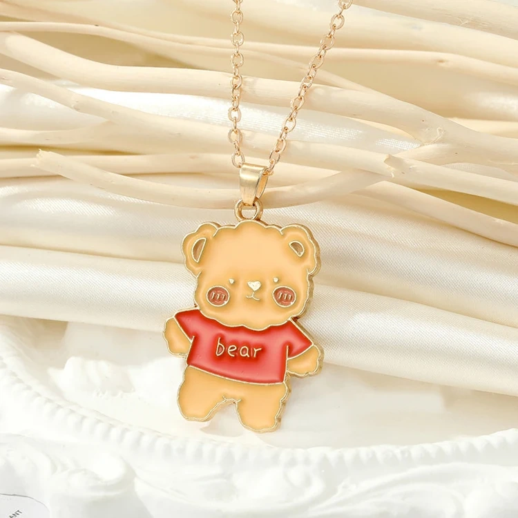Personalized Charm Enamel Initial Necklace For Men Custom Heart Layered Fashion Necklace Name Letter Pendants For Necklace Set