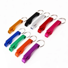 Color Custom Blanks Keychain Key Ring Stainless Steel Bullet Customized Beer Bottle Openers