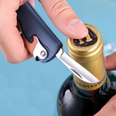 Promotion Wine Bottle Opener Key Ring Multifunction Beer Bottle Opener Leather Stainless Steel Bottle Opener