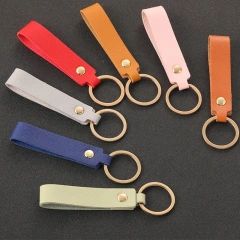 Personalised Keyring PU Leather Tassels Car Key Ring Metal Keychain Custom Logo Key Chain Accessories