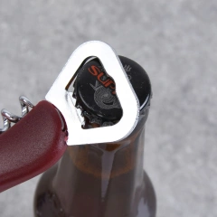 Promotion Wine Bottle Opener Key Ring Multifunction Beer Bottle Opener Leather Stainless Steel Bottle Opener