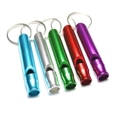 Aluminium Alloy Emergency Camping Hiking Outdoor Sport Tools Aid Whistle Key Chain
