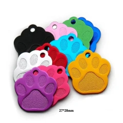 Custom Engraved Air Dog Holder Aluminum ID Tag Cat Face Shape Print Pet Name Plate Puppy Label Phone No.