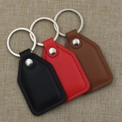 Personalized Heart PU Leather Keychain For Car Custom Logo Cute Faux Leather Key Ring For Promotion Premium PU Key Chain