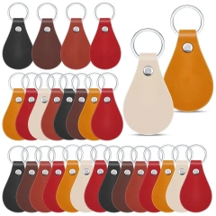 Personalized Heart PU Leather Keychain For Car Custom Logo Cute Faux Leather Key Ring For Promotion Premium PU Key Chain