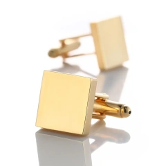 Blank Stainless Steel Cufflinks Gold Custom Cufflinks With Box Cufflinks For Men Luxury