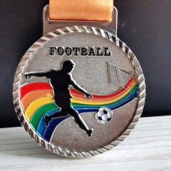 Professional Casting Award Sport Make Metal Medal With Ribbon Custom Basketball Football Gold Medals