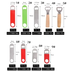 Promotion Stainless Steel Bottle Opener Souvenir Wood Bottle Opener Sublimation Logo Custom Bottle Opener Blanks
