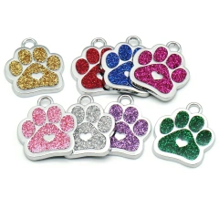CustomPet Dog Cat Tag Id Aluminum Phone Telephone Supplies Alloy Round Shape Charm Keyrings Label Plate Keychain
