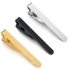Wholesale Customised Tie Clips Cufflinks And Tie Clip Box Brass Gold Silver Gun Tie Clip Custom Logo