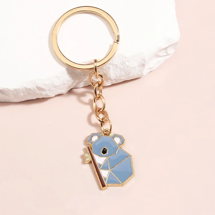 Custom Enamel Keychain Metal Key Chains Wholesale Animal Kawaii Stainless Steel Motel 3d Car Logo Gold Enamel Keychain