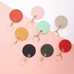 Personalized Heart PU Leather Keychain For Car Custom Logo Cute Faux Leather Key Ring For Promotion Premium PU Key Chain