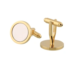 Wholesale Personalized Cufflinks And Tie Clip Chain Cufflinks Gold Blank Luxury Cufflinks For Men