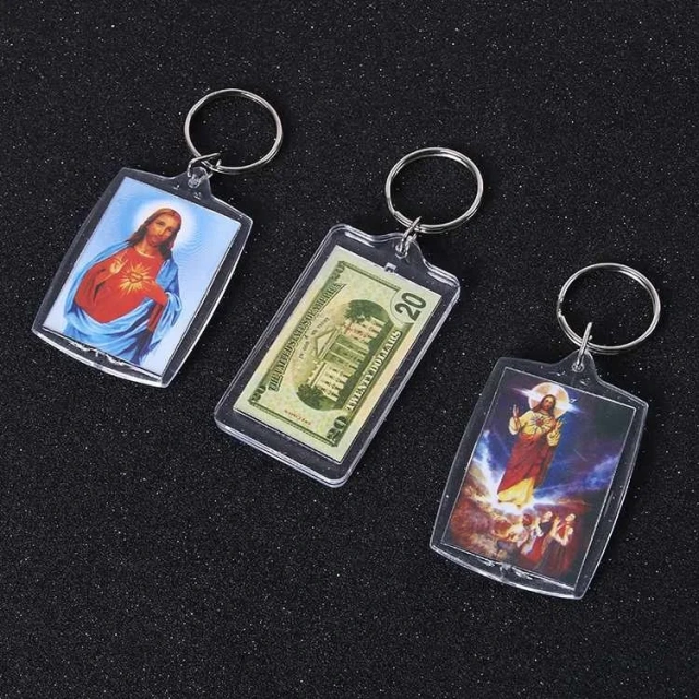 Lyric Photoshop Keychain Glittery Keychain Music hologram  Charms For Keychains