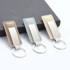 Promotional Keychains With Car Logo Pu Leather Keychain Personalized Customized Metal Key Chain Ring Accessories Wholesale