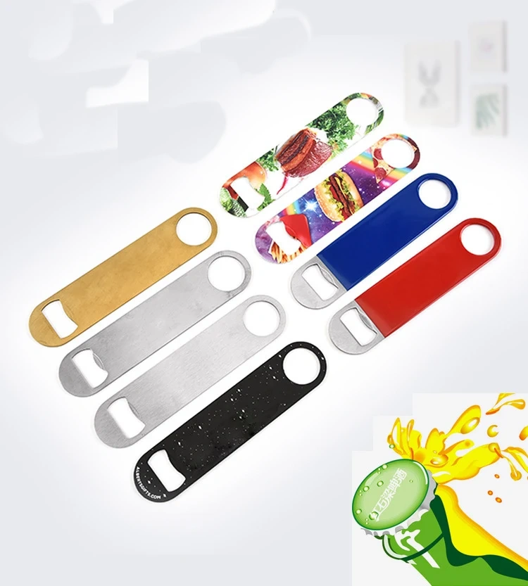 Promotion Stainless Steel Bottle Opener Souvenir Wood Bottle Opener Sublimation Logo Custom Bottle Opener Blanks