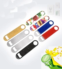 Promotion Stainless Steel Bottle Opener Souvenir Wood Bottle Opener Sublimation Logo Custom Bottle Opener Blanks