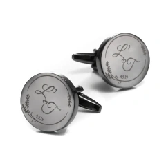 Customised Logo Suit Shirt Enamel Blank Metal Cuff link For Wedding Promotional Gift Stainless Steel CuffLinks Men For Gym