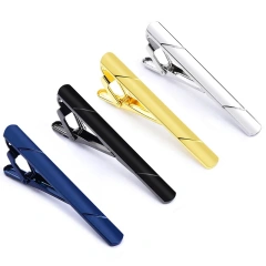 Stainless Steel  Tie Clips Custom Logo Wholesale Gold Blank  Pins Tie Bars Cuff Links & Tie Tlips Men