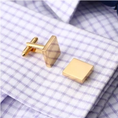 Blank Stainless Steel Cufflinks Gold Custom Cufflinks With Box Cufflinks For Men Luxury