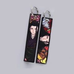 Custom Embroidery Keychain Anime Embroidered Key Chain Personalized Keychain Double Sided Embroidery Label Anime Logo Namel Tag