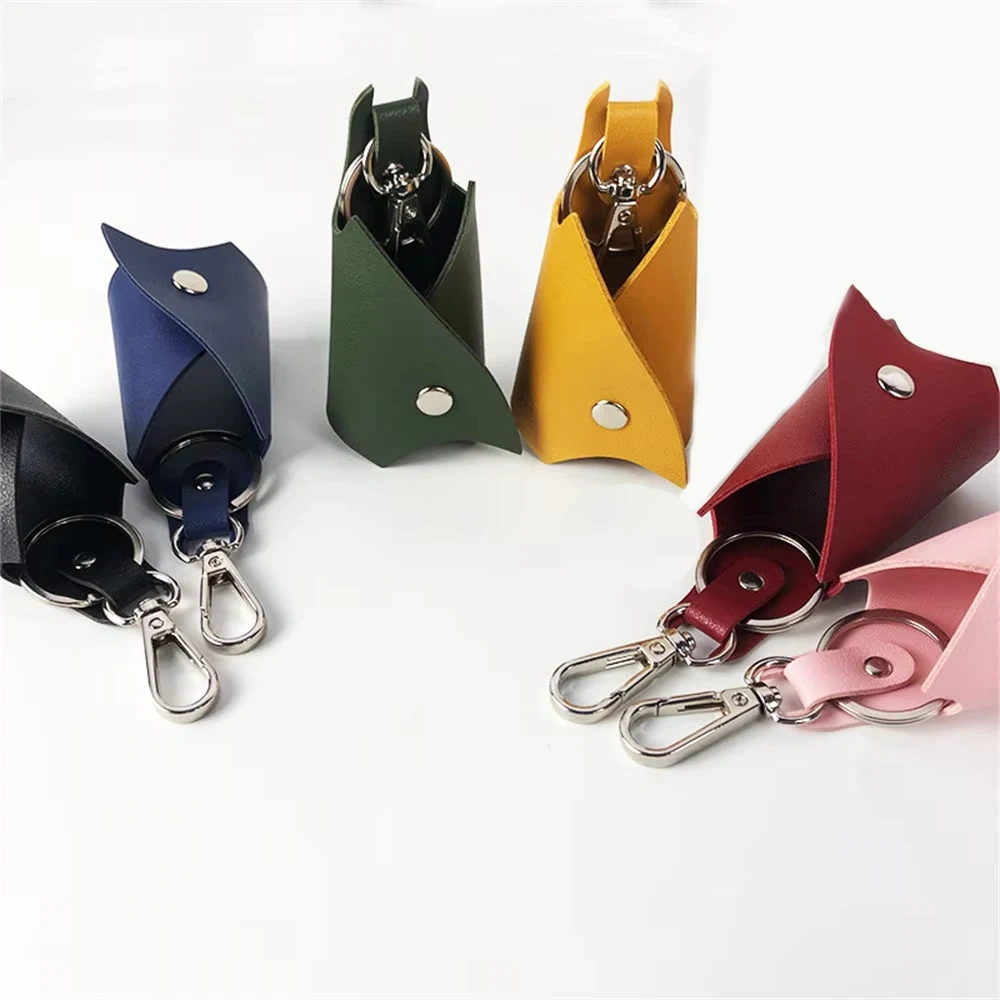 Custom Logo Leather Key Chains Simple Lanyard Keyring Car Key Holder Wholesale Auto Weave Leather Rope Diy Keychain Accessories
