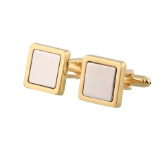 Wholesale Personalized Cufflinks And Tie Clip Chain Cufflinks Gold Blank Luxury Cufflinks For Men
