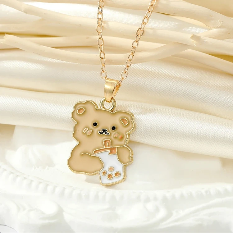 Personalized Charm Enamel Initial Necklace For Men Custom Heart Layered Fashion Necklace Name Letter Pendants For Necklace Set