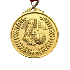 Football Award Custom Metal with Ribbon Manufacturer Wholesale Sports Medal Souvenir Antique Die Casting