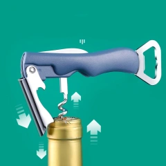 Promotion Wine Bottle Opener Key Ring Multifunction Beer Bottle Opener Leather Stainless Steel Bottle Opener