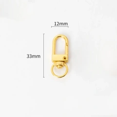 Wholesale Snap Hook Metal Keychain Split Key Ring With Chain DIY Bag Buckle Accessories Dog Clips D Keyrings