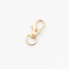 Metal Keychain Snap Hook Split Key Ring With Chain DIY Accessories Key Chain Fish Zinc Alloy Bag Nose Buckle Keyrings