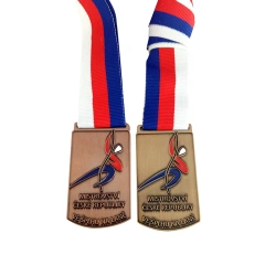 Football Award Custom Metal with Ribbon Manufacturer Wholesale Sports Medal Souvenir Antique Die Casting