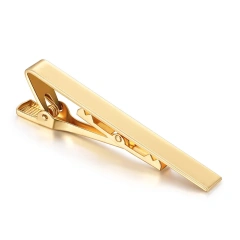 Wholesale Tie Clips Custom Logo Stainless Steel Gold Blank Cuff Links & Tie Tlips Men Pins Tie Bars
