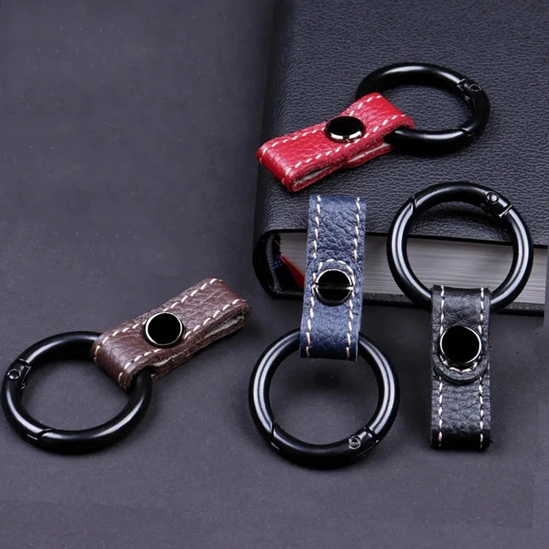 Personalized Leather Key Rings Custom Leather Car Key chains  Car Logo keyring Wholesale Engraved Elegant Blank Leather Keychain
