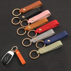 Personalised Keyring PU Leather Tassels Car Key Ring Metal Keychain Custom Logo Key Chain Accessories