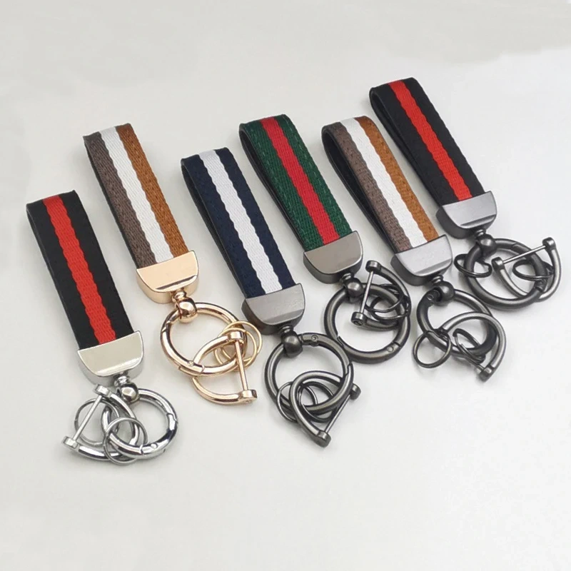 Stainless Steel Keychain Car Logo Customized Promotional PU Leather Keychain Sublimation Metal Key Chain Leather Keyring