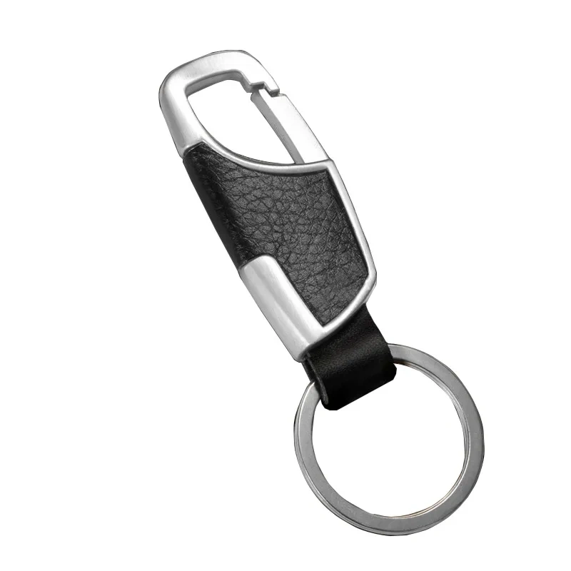 Promotional Leather Keychain Hardware PU Leather Metal Waist Hanging Key Chain Custom Key Ring jewelry Anime Car Keychain Logo