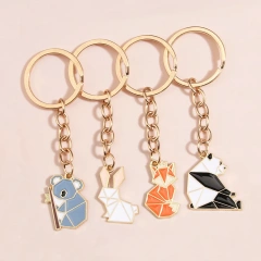 Custom Enamel Keychain Metal Key Chains Wholesale Animal Kawaii Stainless Steel Motel 3d Car Logo Gold Enamel Keychain