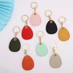 Personalized Heart PU Leather Keychain For Car Custom Logo Cute Faux Leather Key Ring For Promotion Premium PU Key Chain